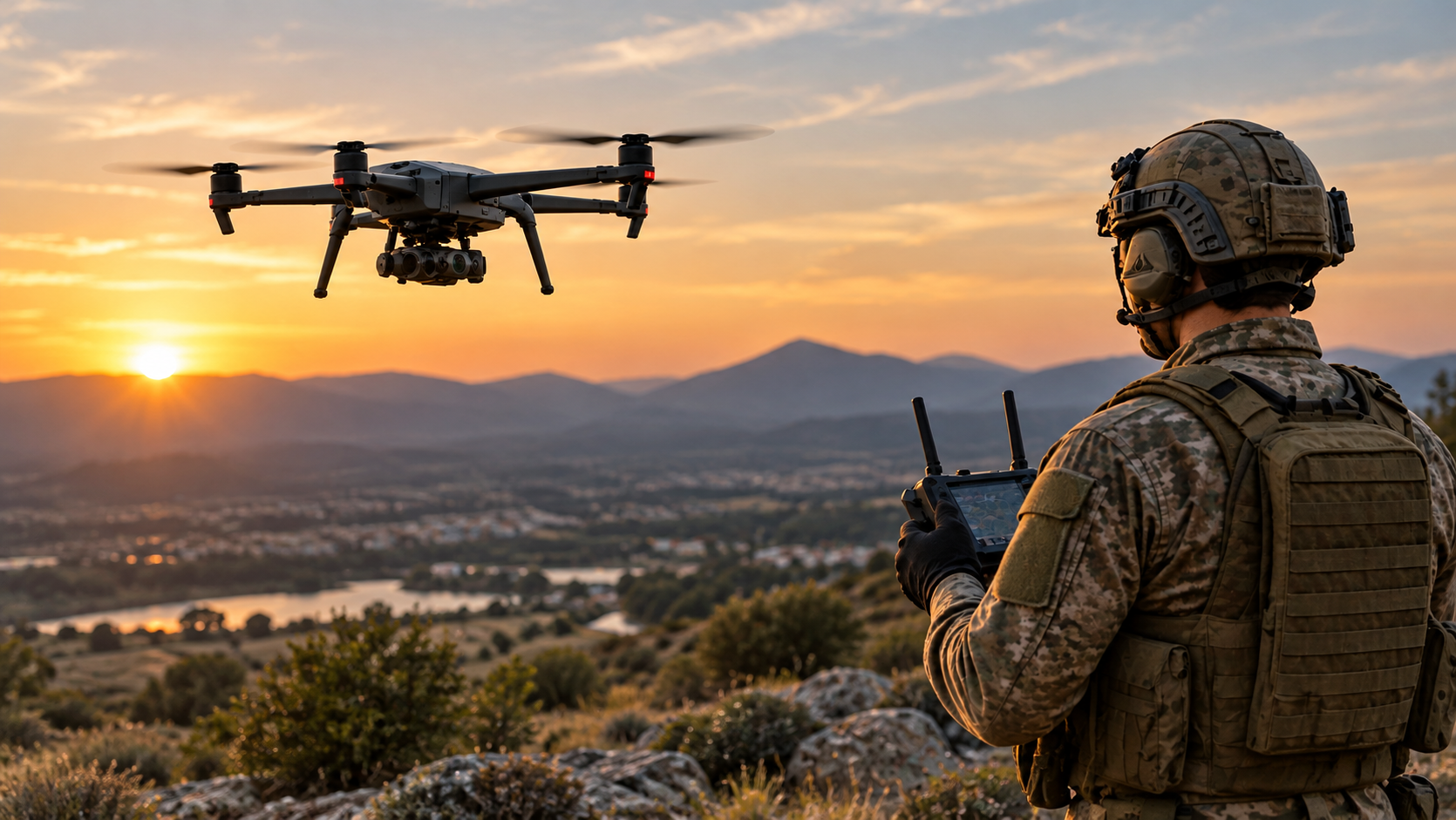 Drone platform being operated in the field